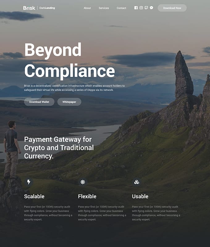 Dark Landing Page